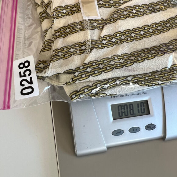 Michael Kors Top Womens 2X Cream Chain Link Print Lightweight Casual Nautical - Picture 11 of 11